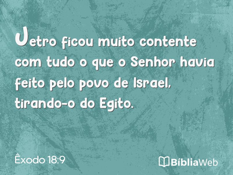 Êxodo 18:9 em imagem para compartilhar