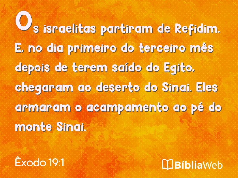 Êxodo 19:1 em imagem para compartilhar