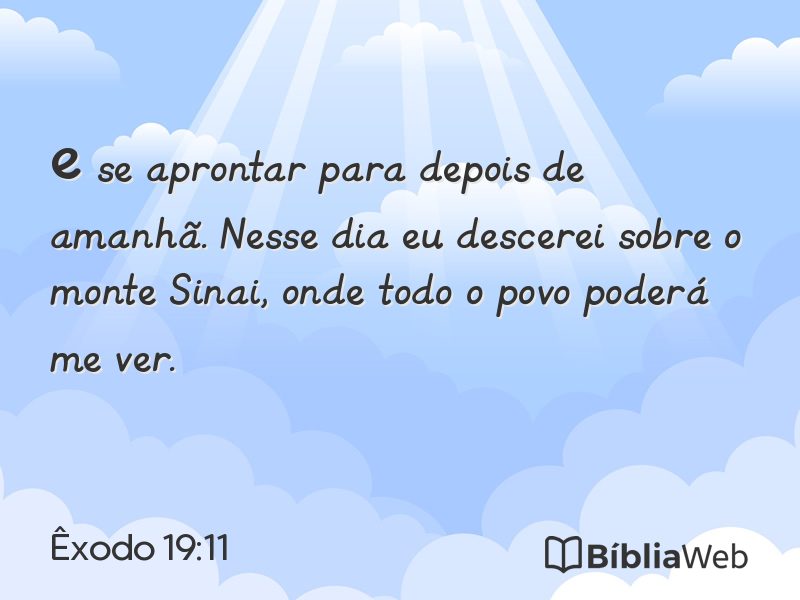 Êxodo 19:11 em imagem para compartilhar