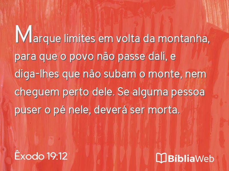 Êxodo 19:12 em imagem para compartilhar
