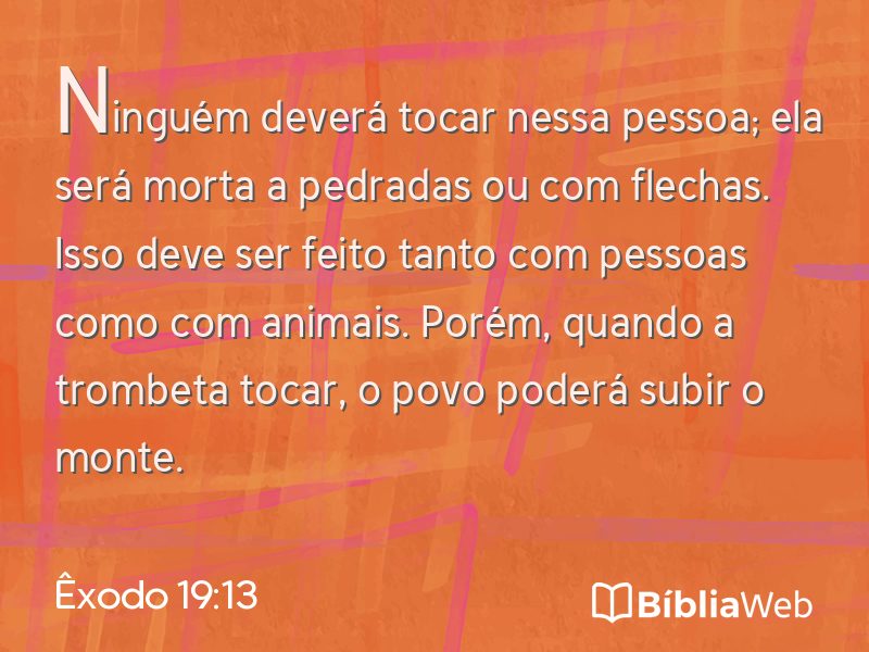 Êxodo 19:13 em imagem para compartilhar