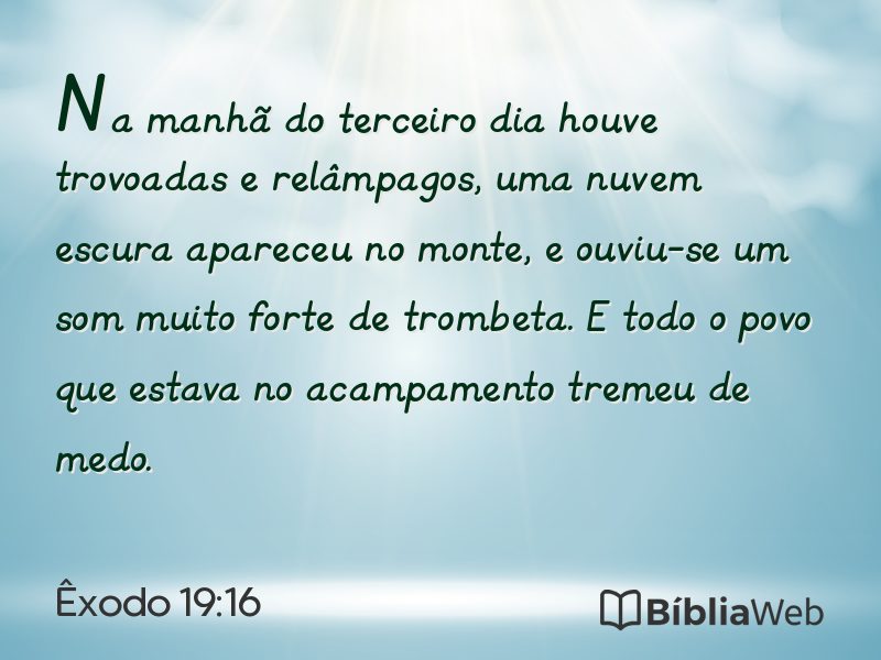 Êxodo 19:16 em imagem para compartilhar