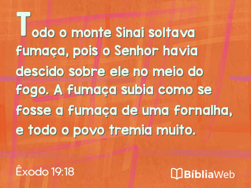 Êxodo 19:18 em imagem para compartilhar