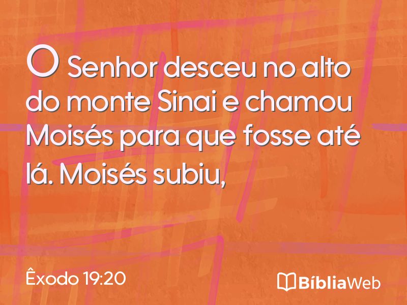 Êxodo 19:20 em imagem para compartilhar