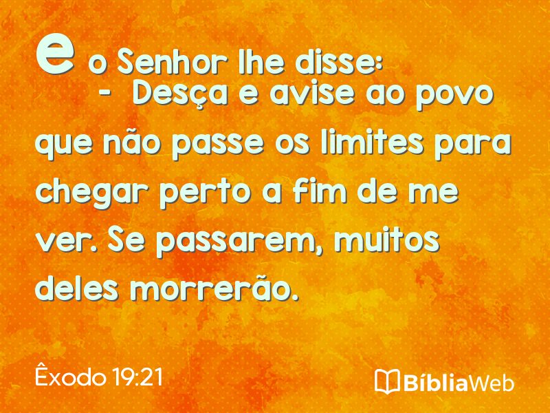 Êxodo 19:21 em imagem para compartilhar