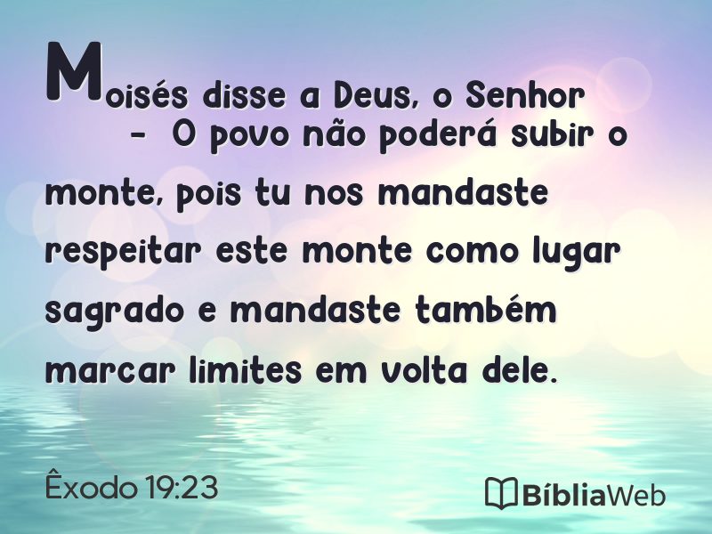 Êxodo 19:23 em imagem para compartilhar