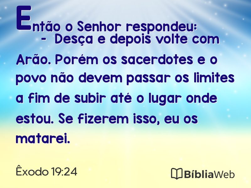 Êxodo 19:24 em imagem para compartilhar