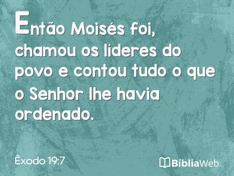 Êxodo 19:7 em imagem para compartilhar