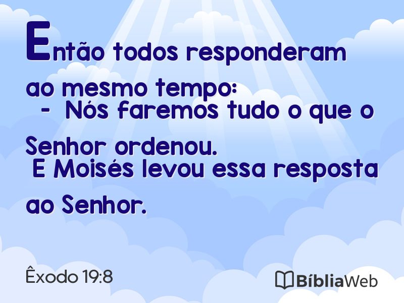 Êxodo 19:8 em imagem para compartilhar