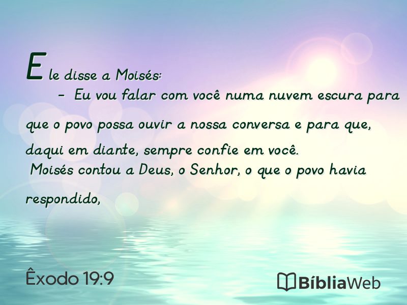 Êxodo 19:9 em imagem para compartilhar