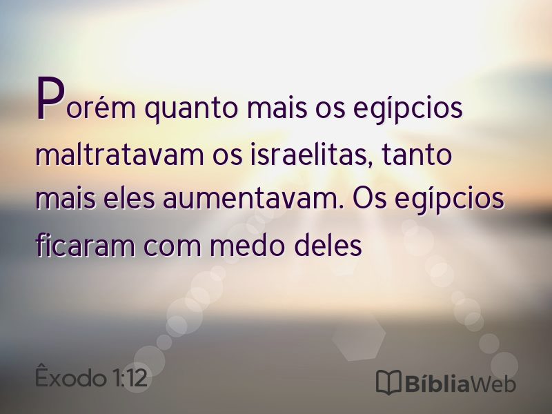 Êxodo 1:12 em imagem para compartilhar