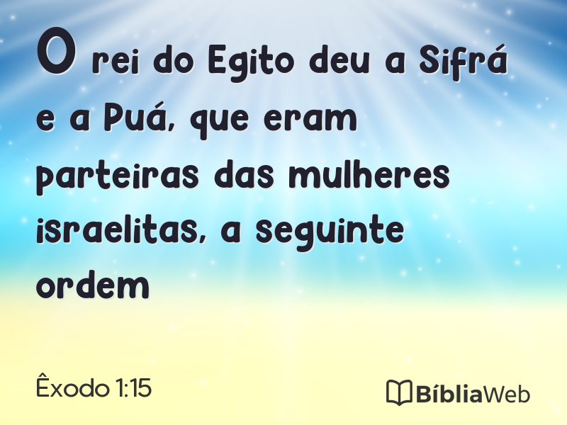 Êxodo 1:15 em imagem para compartilhar