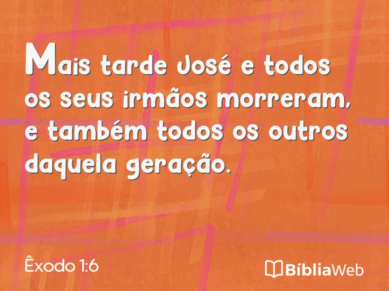 Êxodo 1:6 em imagem para compartilhar