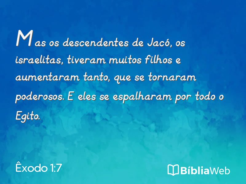Êxodo 1:7 em imagem para compartilhar