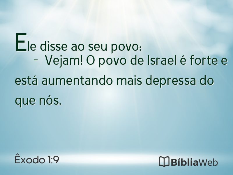 Êxodo 1:9 em imagem para compartilhar
