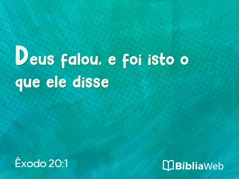 Êxodo 20:1 em imagem para compartilhar
