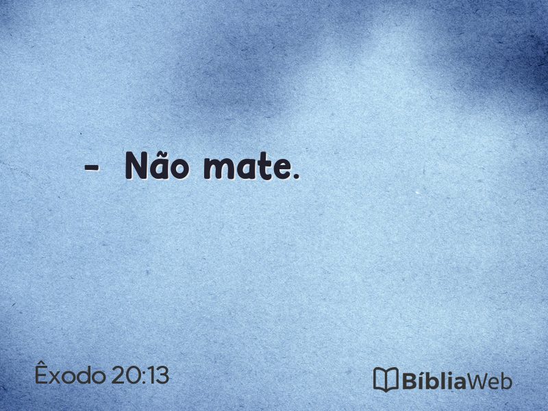 Êxodo 20:13 em imagem para compartilhar