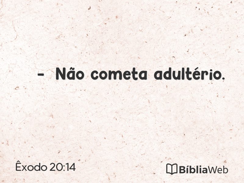 Êxodo 20:14 em imagem para compartilhar