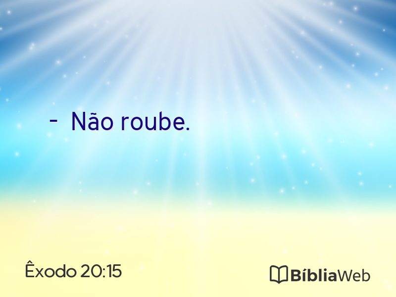 Êxodo 20:15 em imagem para compartilhar