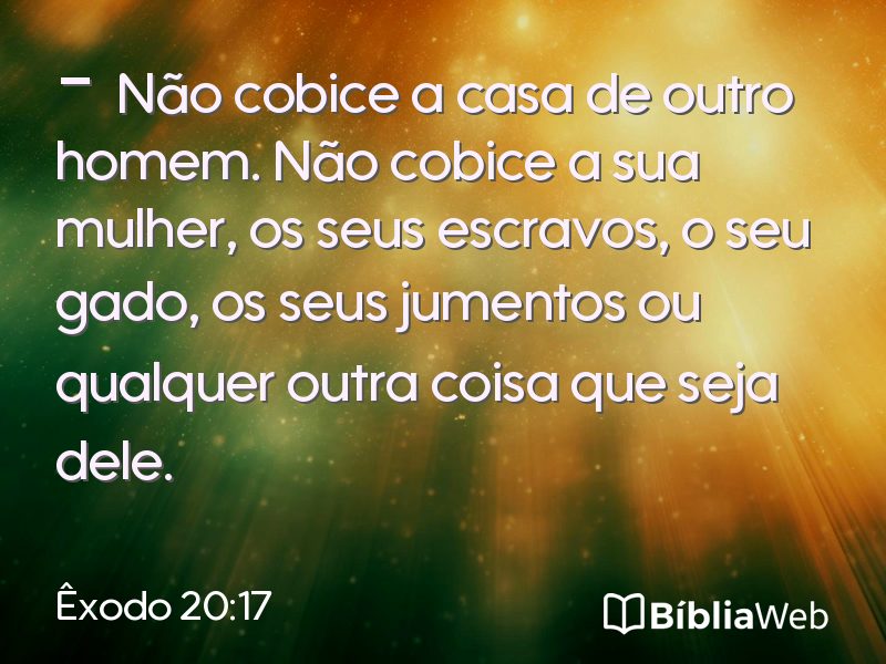 Êxodo 20:17 em imagem para compartilhar
