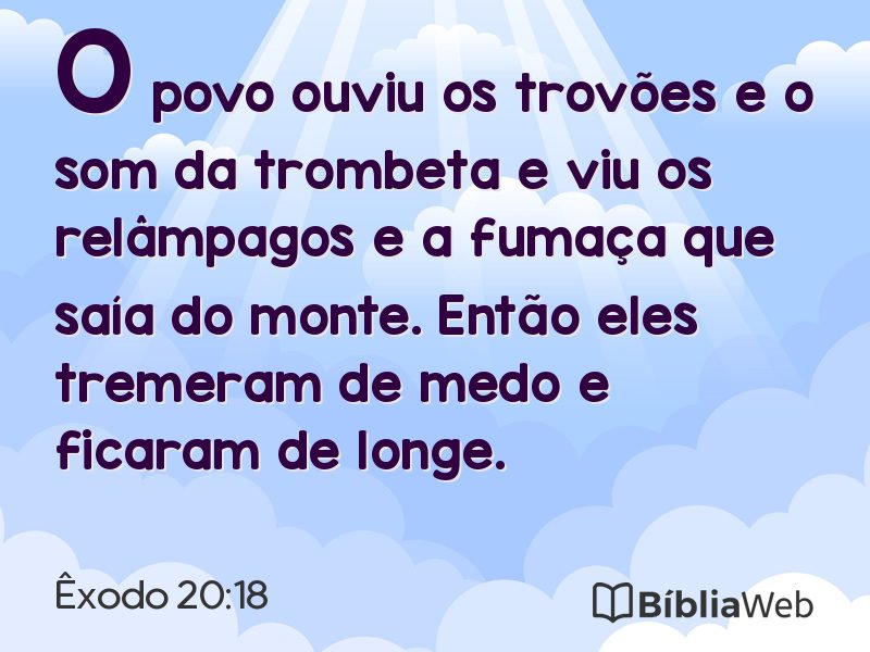 Êxodo 20:18 em imagem para compartilhar