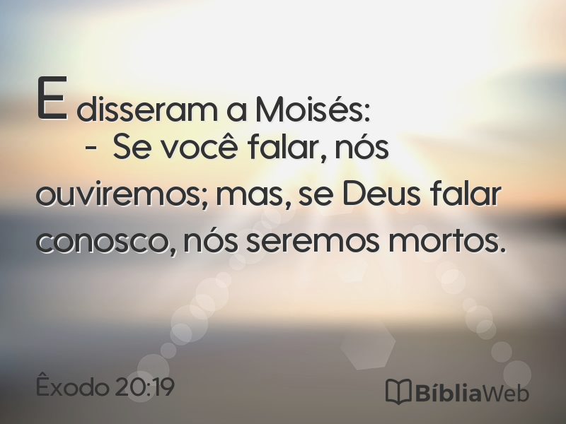 Êxodo 20:19 em imagem para compartilhar
