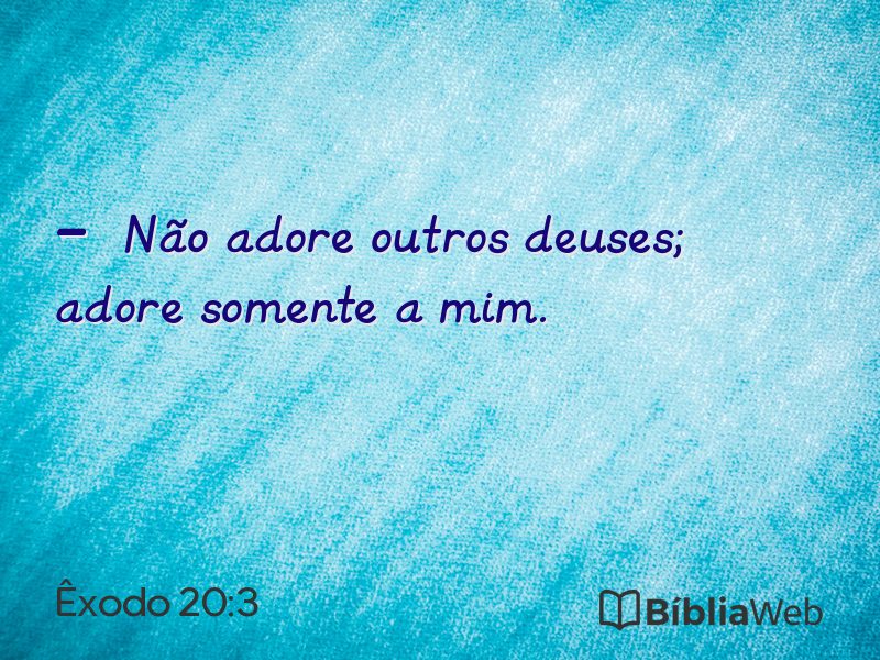 Êxodo 20:3 em imagem para compartilhar