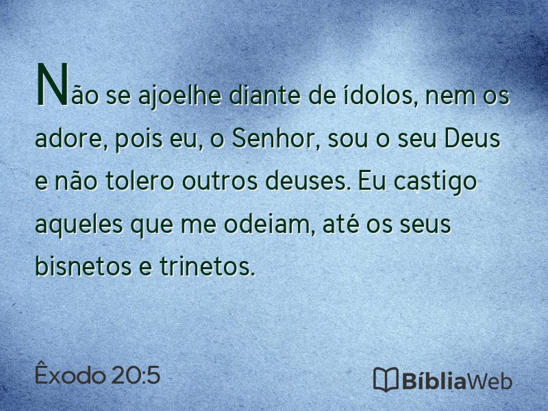 Êxodo 20:5 em imagem para compartilhar