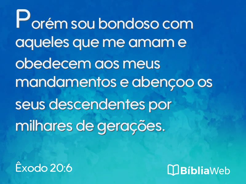 Êxodo 20:6 em imagem para compartilhar