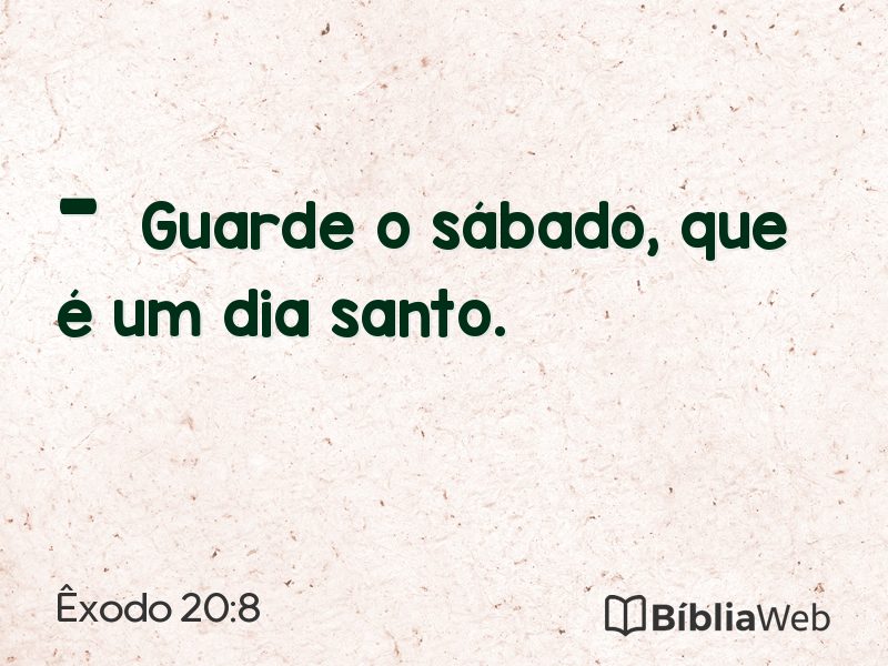 Êxodo 20:8 em imagem para compartilhar