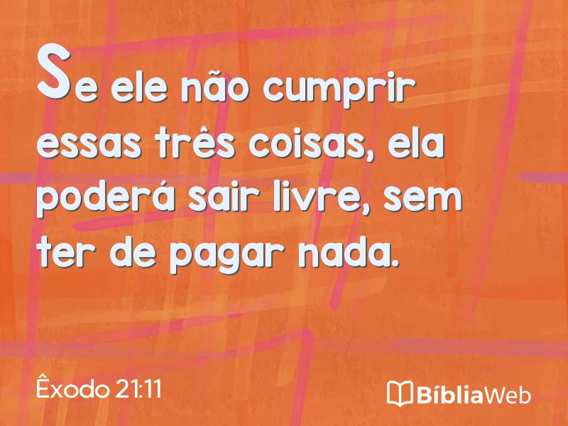 Êxodo 21:11 em imagem para compartilhar