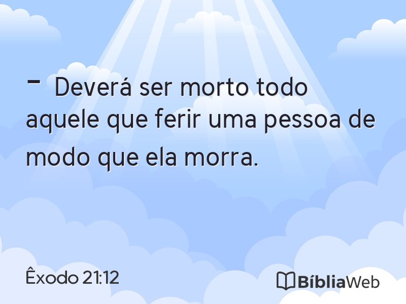 Êxodo 21:12 em imagem para compartilhar