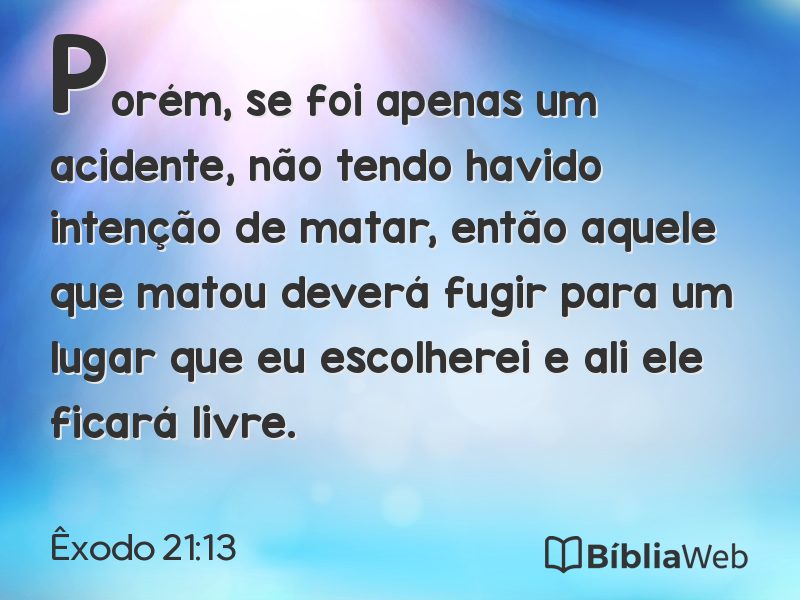 Êxodo 21:13 em imagem para compartilhar