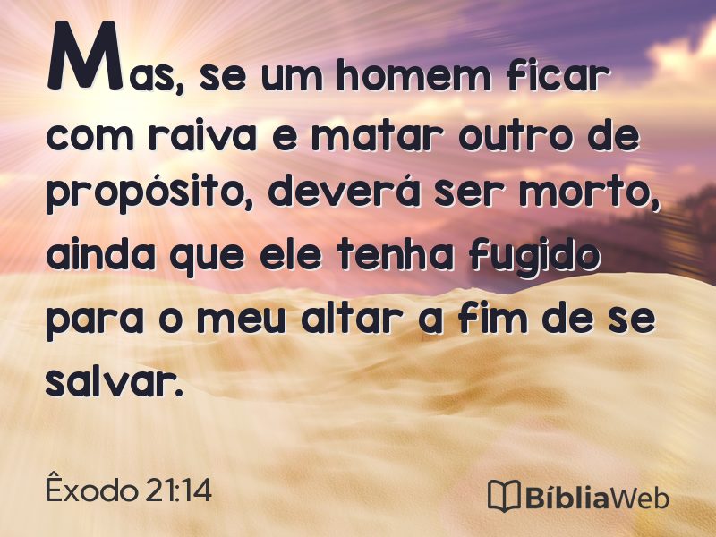 Êxodo 21:14 em imagem para compartilhar