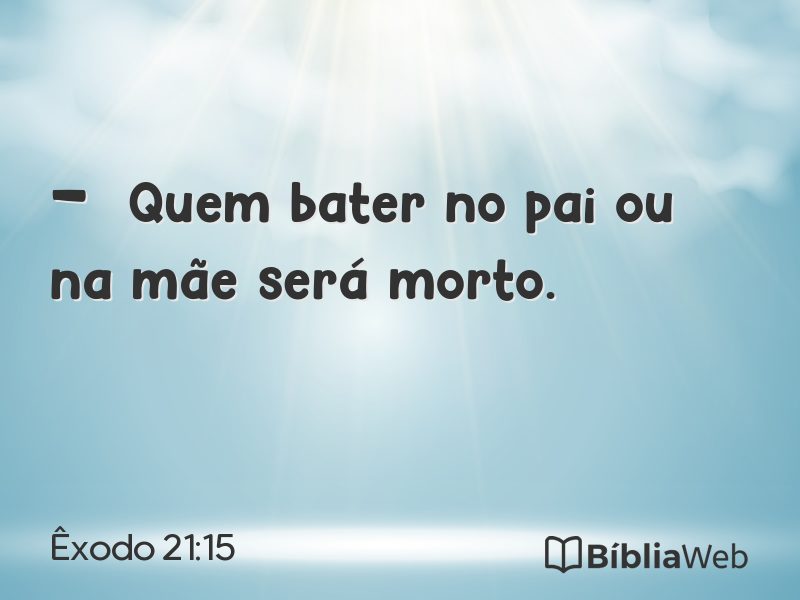 Êxodo 21:15 em imagem para compartilhar