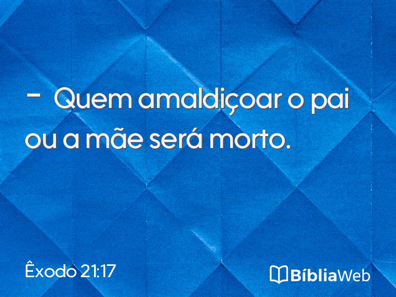 Êxodo 21:17 em imagem para compartilhar