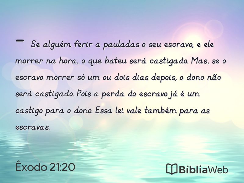 Êxodo 21:20 em imagem para compartilhar