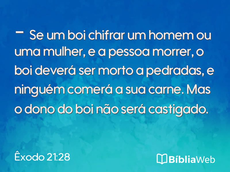 Êxodo 21:28 em imagem para compartilhar