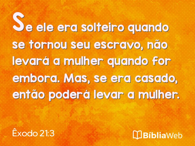 Êxodo 21:3 em imagem para compartilhar