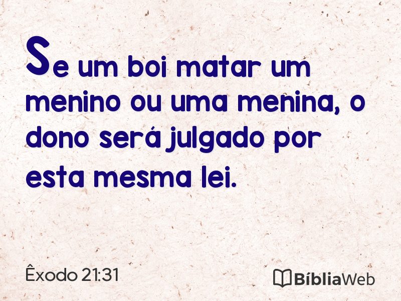 Êxodo 21:31 em imagem para compartilhar