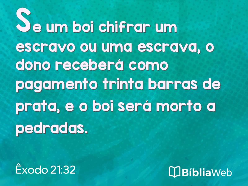 Êxodo 21:32 em imagem para compartilhar