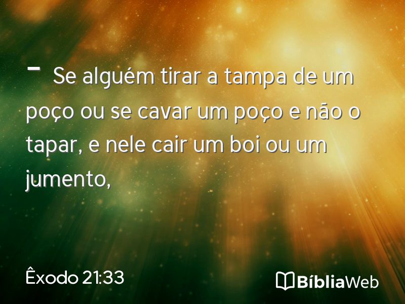 Êxodo 21:33 em imagem para compartilhar