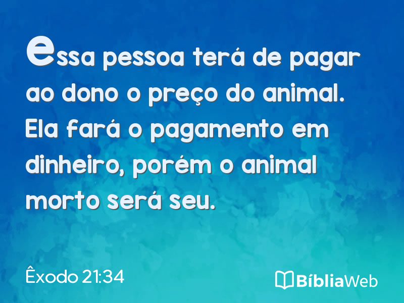 Êxodo 21:34 em imagem para compartilhar