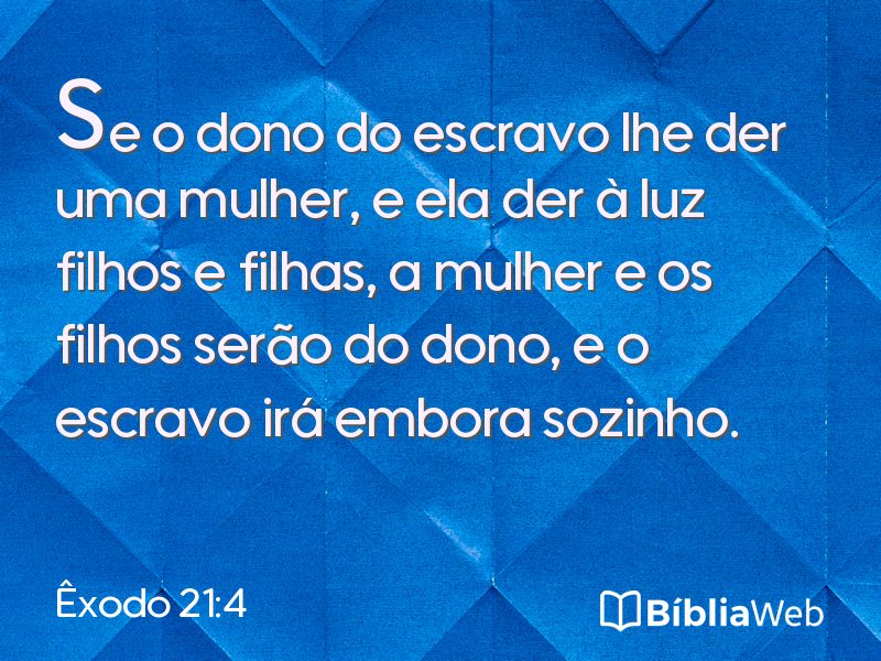 Êxodo 21:4 em imagem para compartilhar