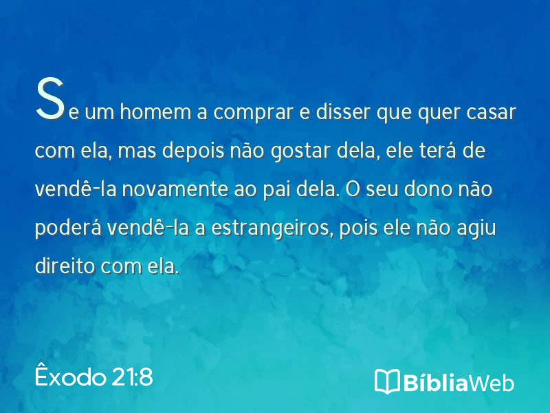 Êxodo 21:8 em imagem para compartilhar