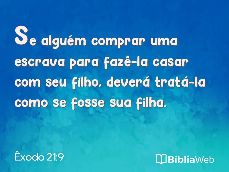 Êxodo 21:9 em imagem para compartilhar