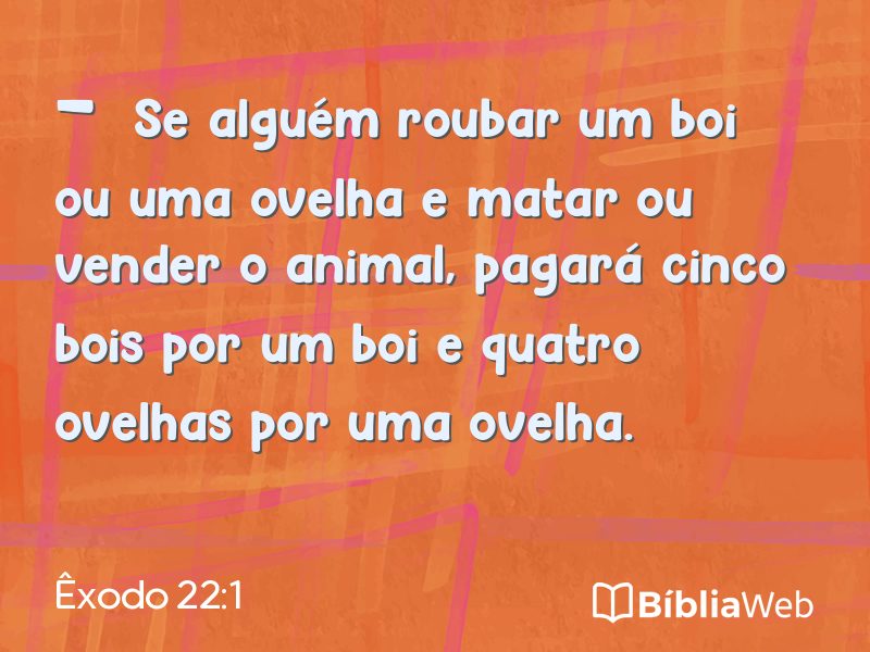 Êxodo 22:1 em imagem para compartilhar