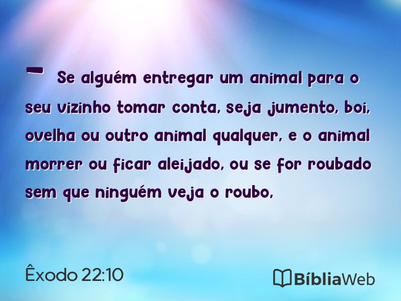 Êxodo 22:10 em imagem para compartilhar