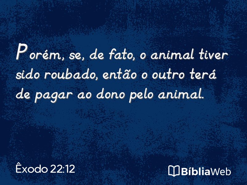 Êxodo 22:12 em imagem para compartilhar