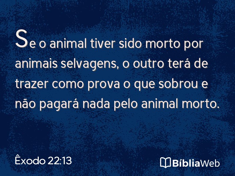 Êxodo 22:13 em imagem para compartilhar
